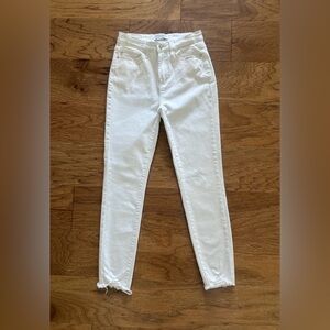 Judy Blue Jeans Women's Size 3/26 White Raw Hem Skinny